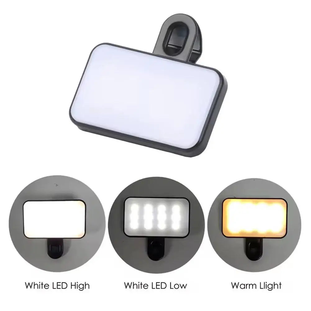 LED Selfie Light For Mobile Phone Laptop Clip Flash Fill Video Lamp