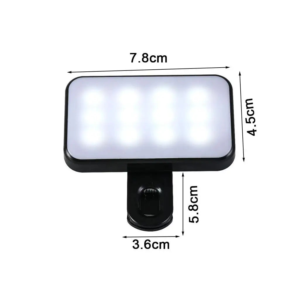 LED Selfie Light For Mobile Phone Laptop Clip Flash Fill Video Lamp