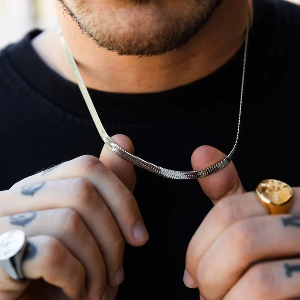 Hip Hop Snake Chain Necklace for Men