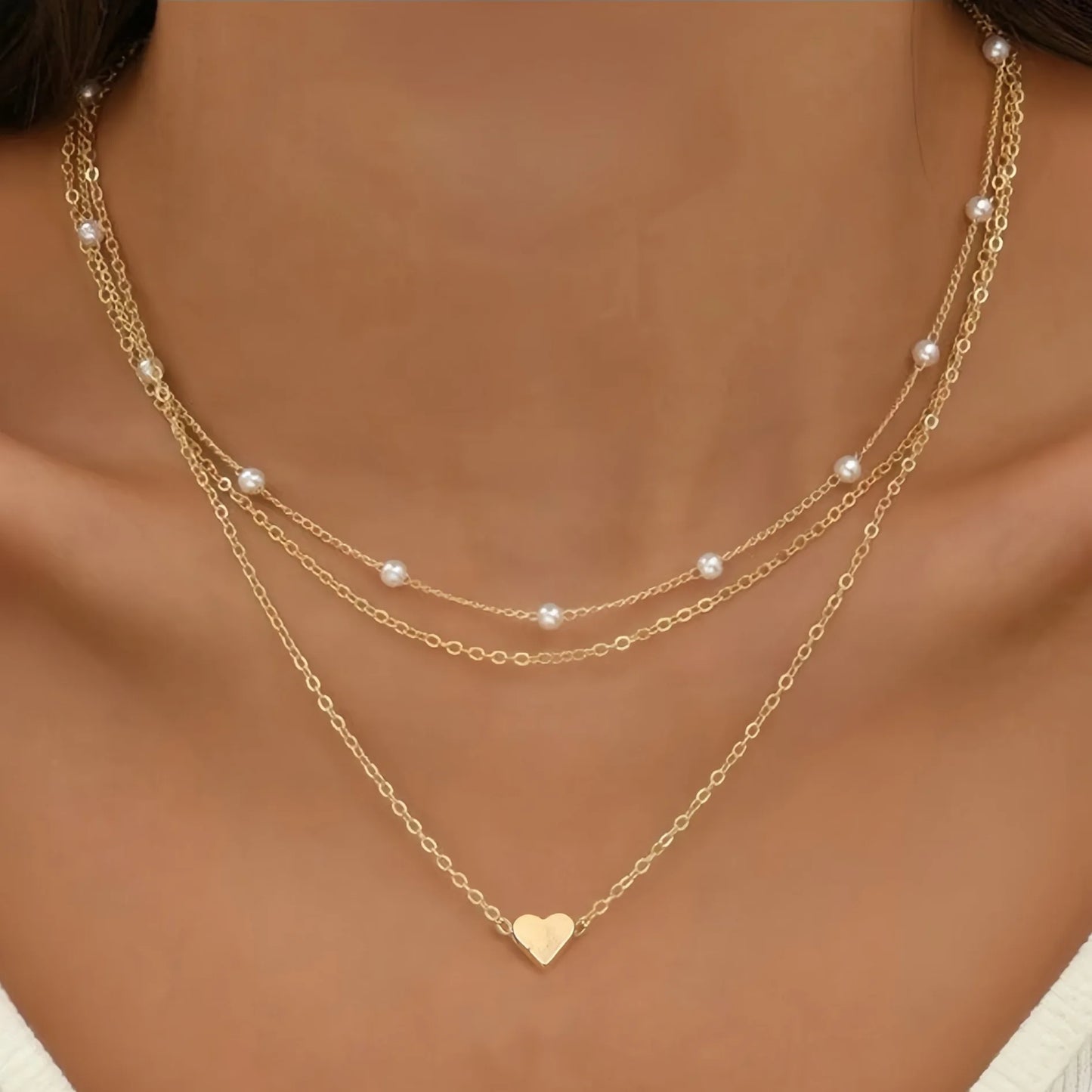 Simple Pearl Choker Necklaces for Women