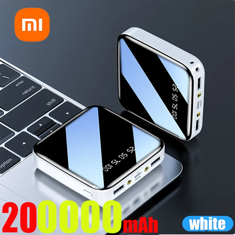 Mini Power Bank Portable Charger Mirror Screen LED Digital Powerbank